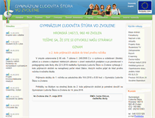 Tablet Screenshot of gymzv.sk
